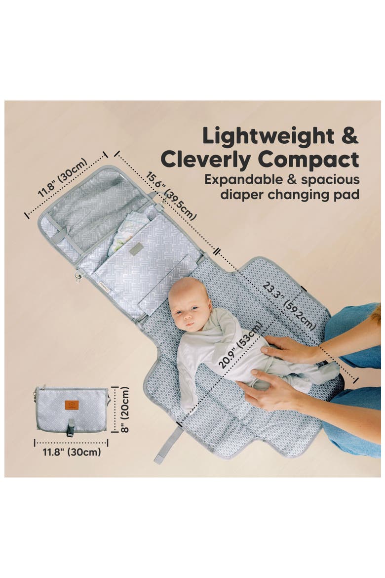 Ezee Diaper Changing Pad, Alternate, color, Gray Mod