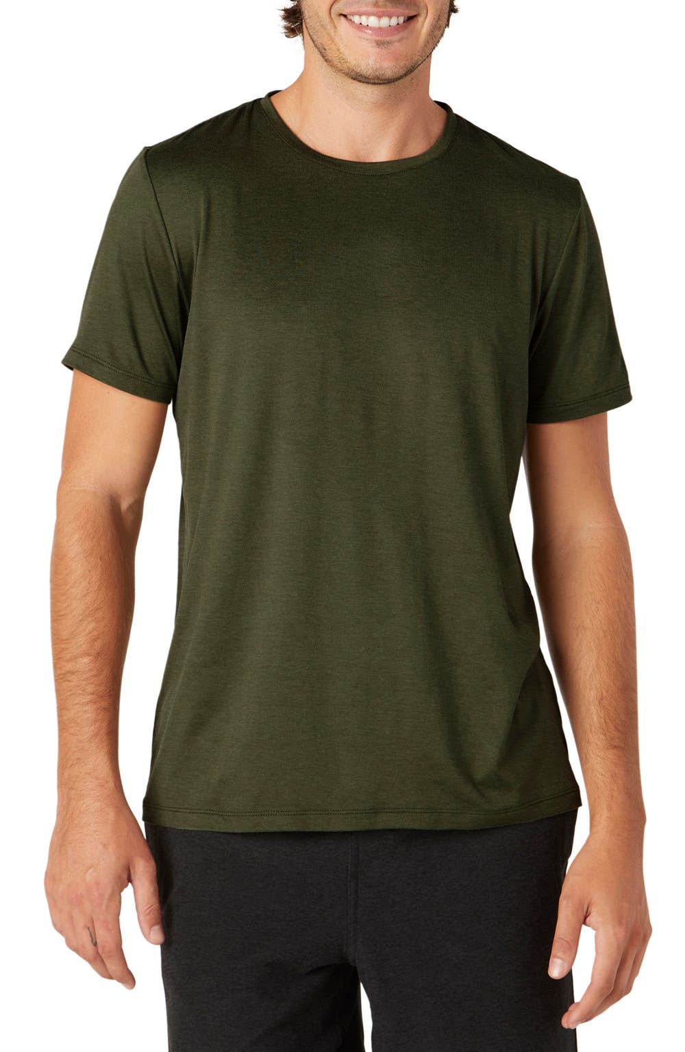 Featherweight Always Beyond Performance T-Shirt, color, MIDNIGHT GREEN HEATHER