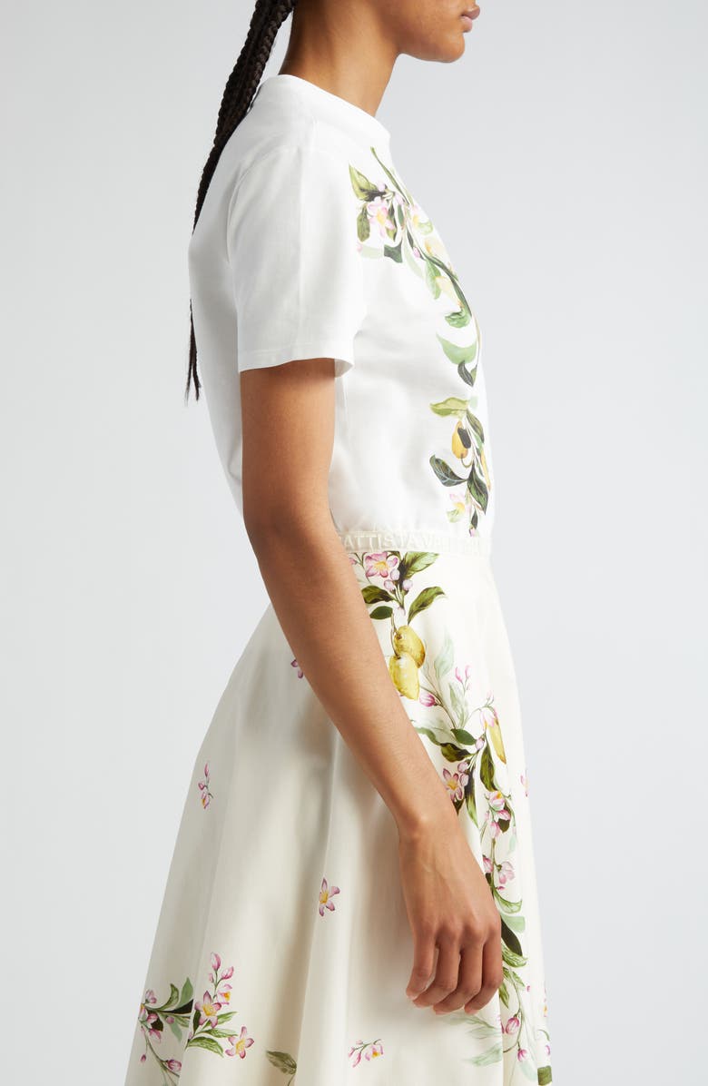 Giambattista Valli Lemon Tree Cotton Graphic T-Shirt, Alternate, color, 