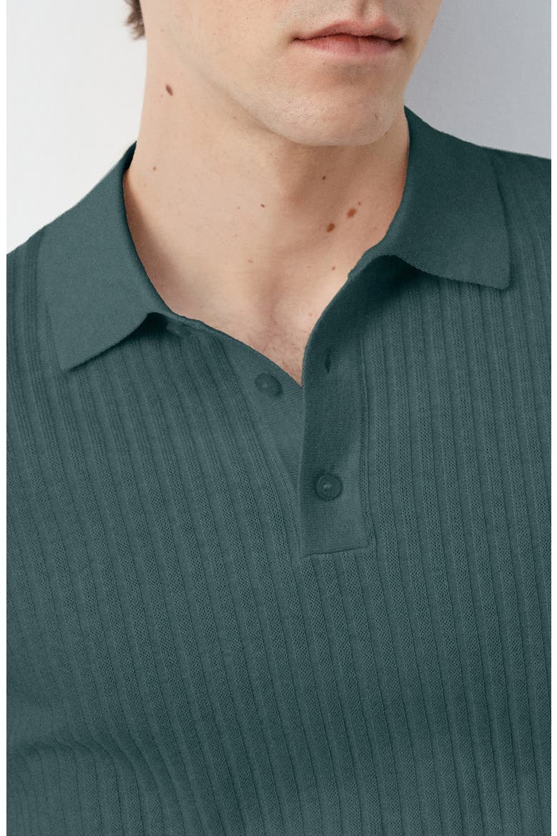 Rib Polo, Alternate, color, FOREST GREEN