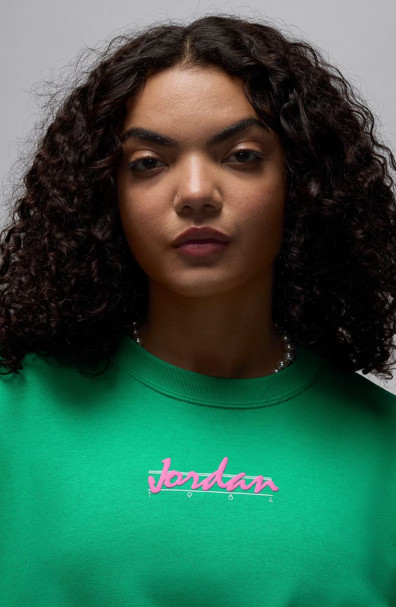 Jordan Brooklyn Oversize Fleece Crewneck Sweatshirt, Alternate, color, 