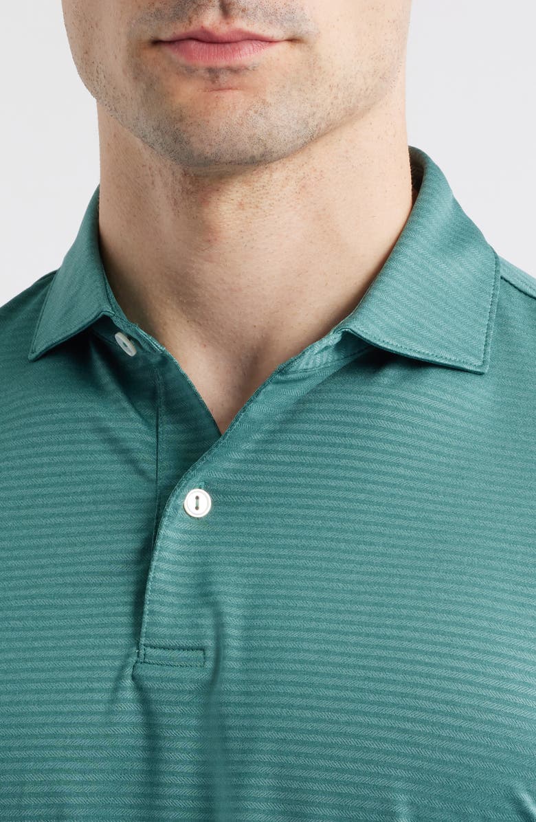 Peter Millar Crown Crafted Stripe Performance Jersey Polo, Alternate, color, Sherwood