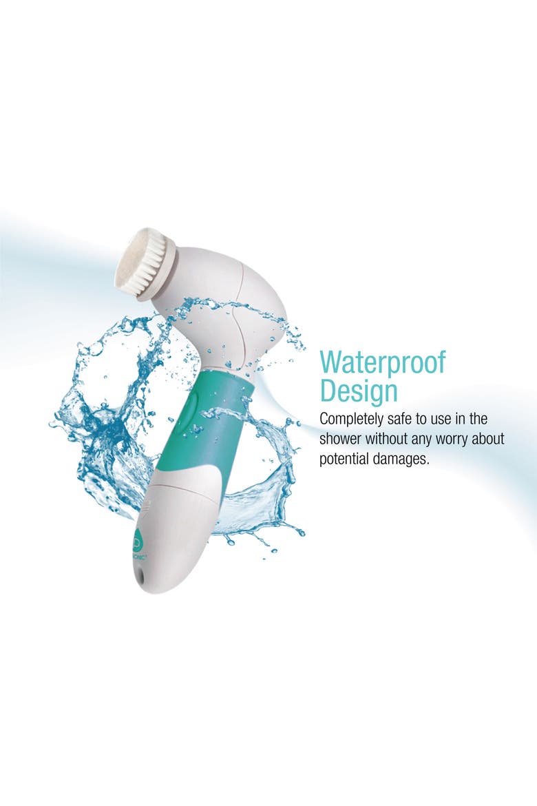Waterproof Facial Cleansing Brush in Pink, Alternate, color, Pink