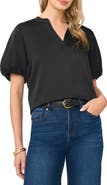 Vince Camuto Puff Sleeve Satin Top