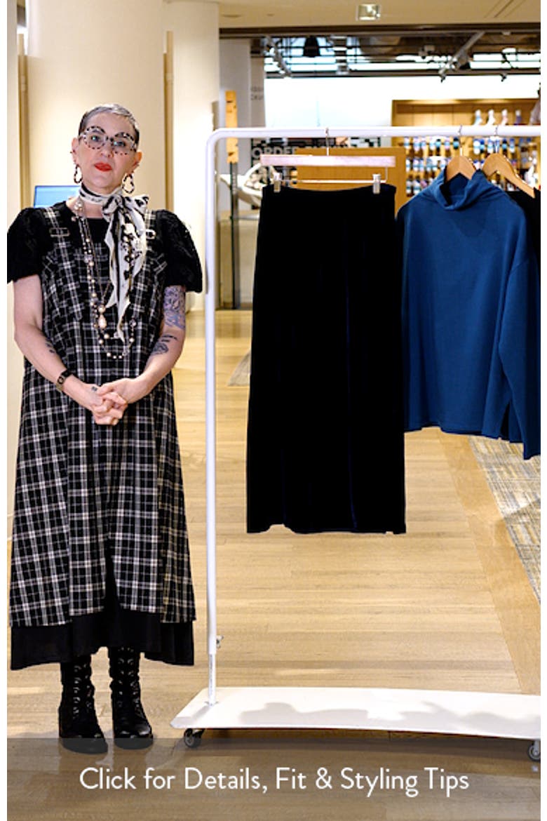 Velvet Midi A-Line Skirt video
