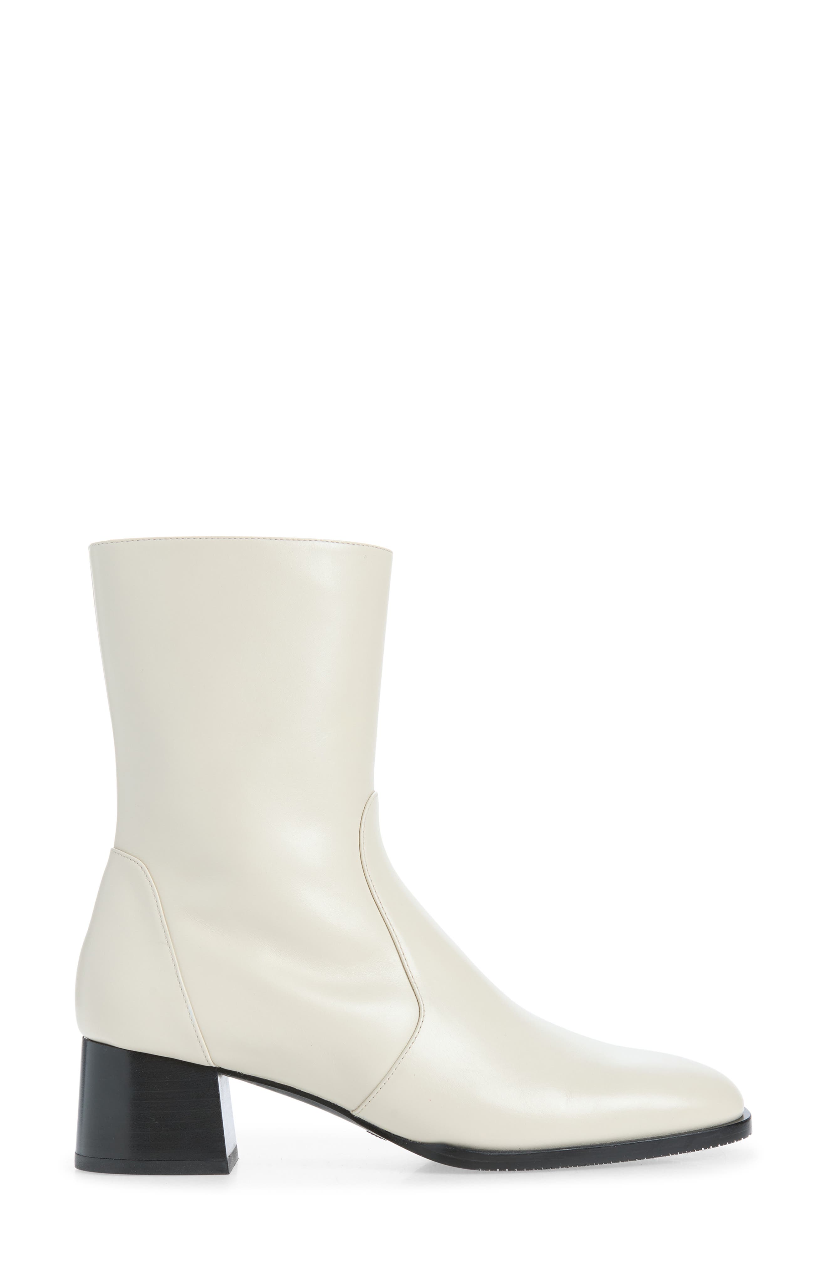 Nola Leather Zip Bootie, Alternate, color, OAT/BLACK
