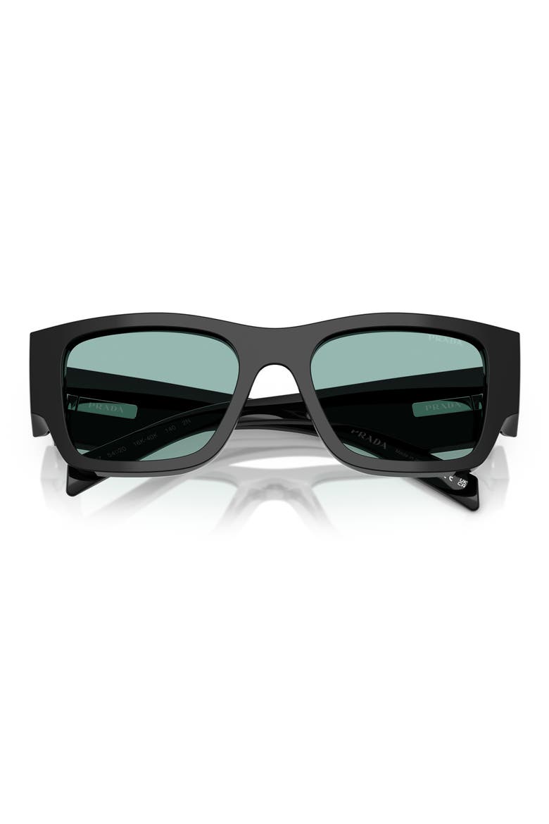 54mm Square Sunglasses, Alternate, color, BLACK GREEN