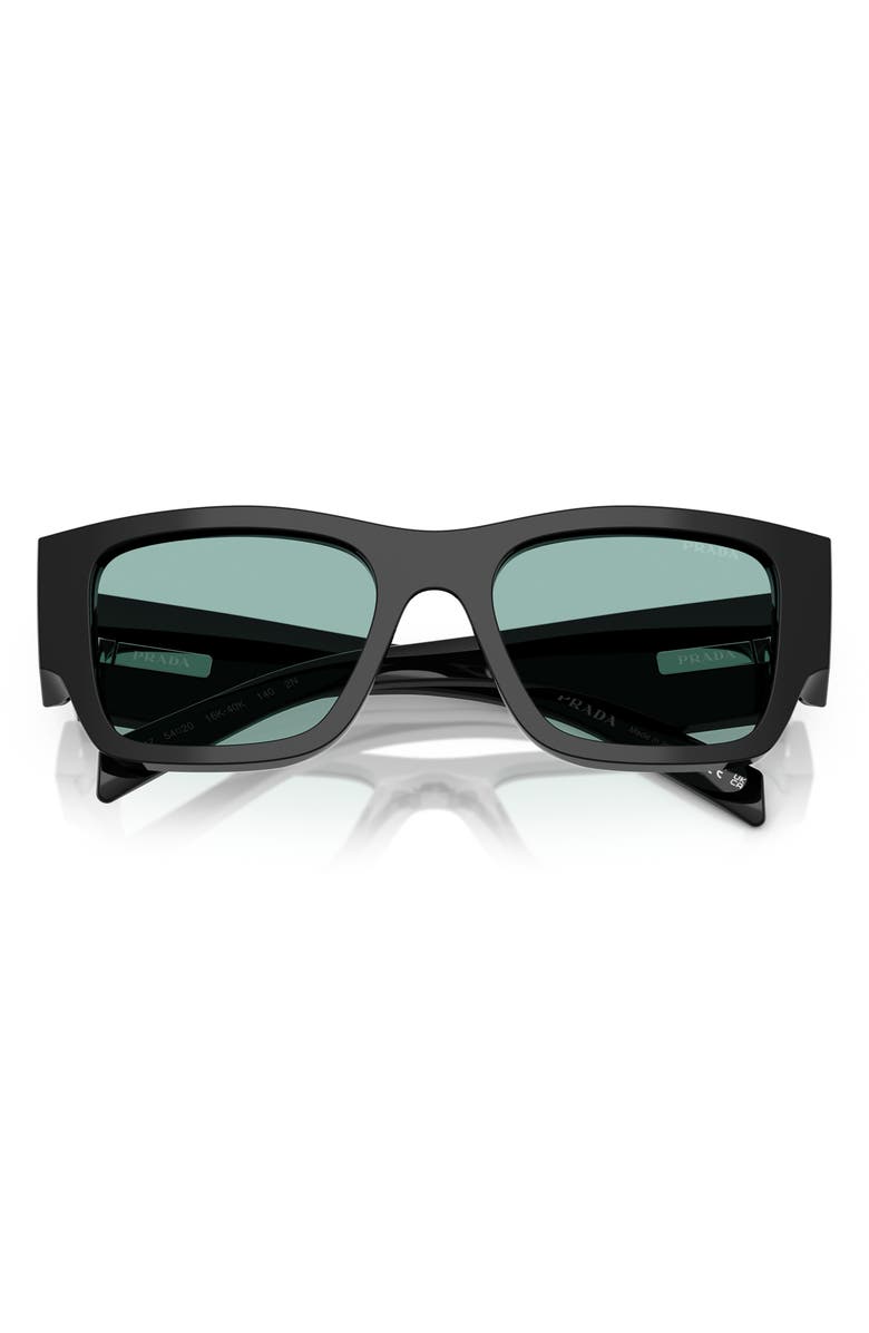 Prada 54mm Square Sunglasses, Alternate, color, Black Green