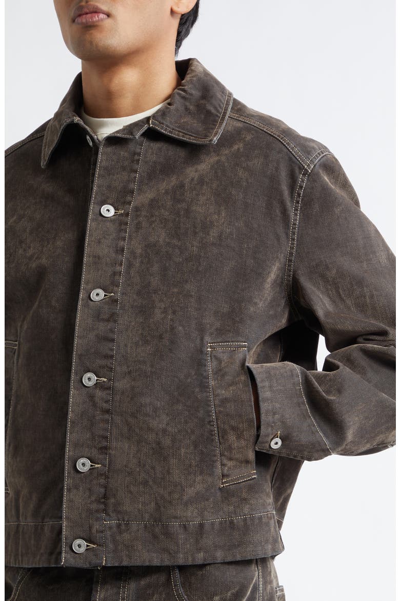 La Vest Mirada de Nîmes Denim Jacket, Alternate, color, KHAKI