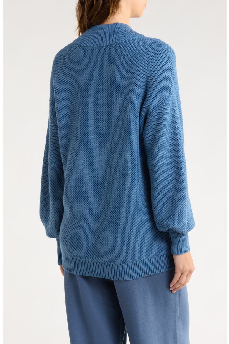 Cozy Cottonsilk™ Pocket Henley Sweater, Alternate, color, TWILIGHT BLUE