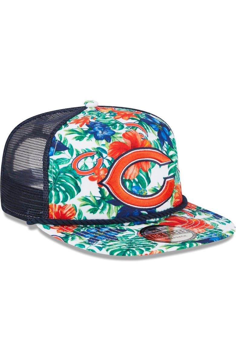 New Era Men's New Era White Chicago Bears Botanical 9FIFTY Snapback Hat, Alternate, color,