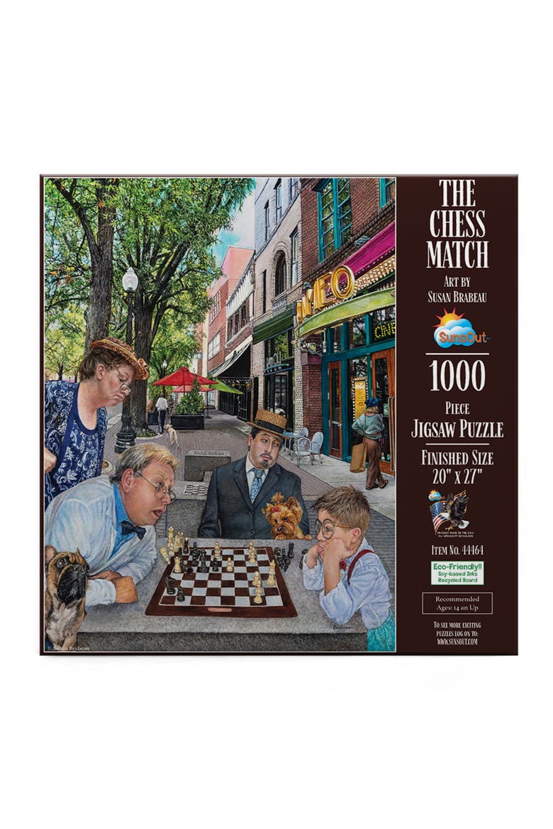 The Chess Match 1000 piece Jigsaw Puzzle for Adults, Alternate, color, Multicolor