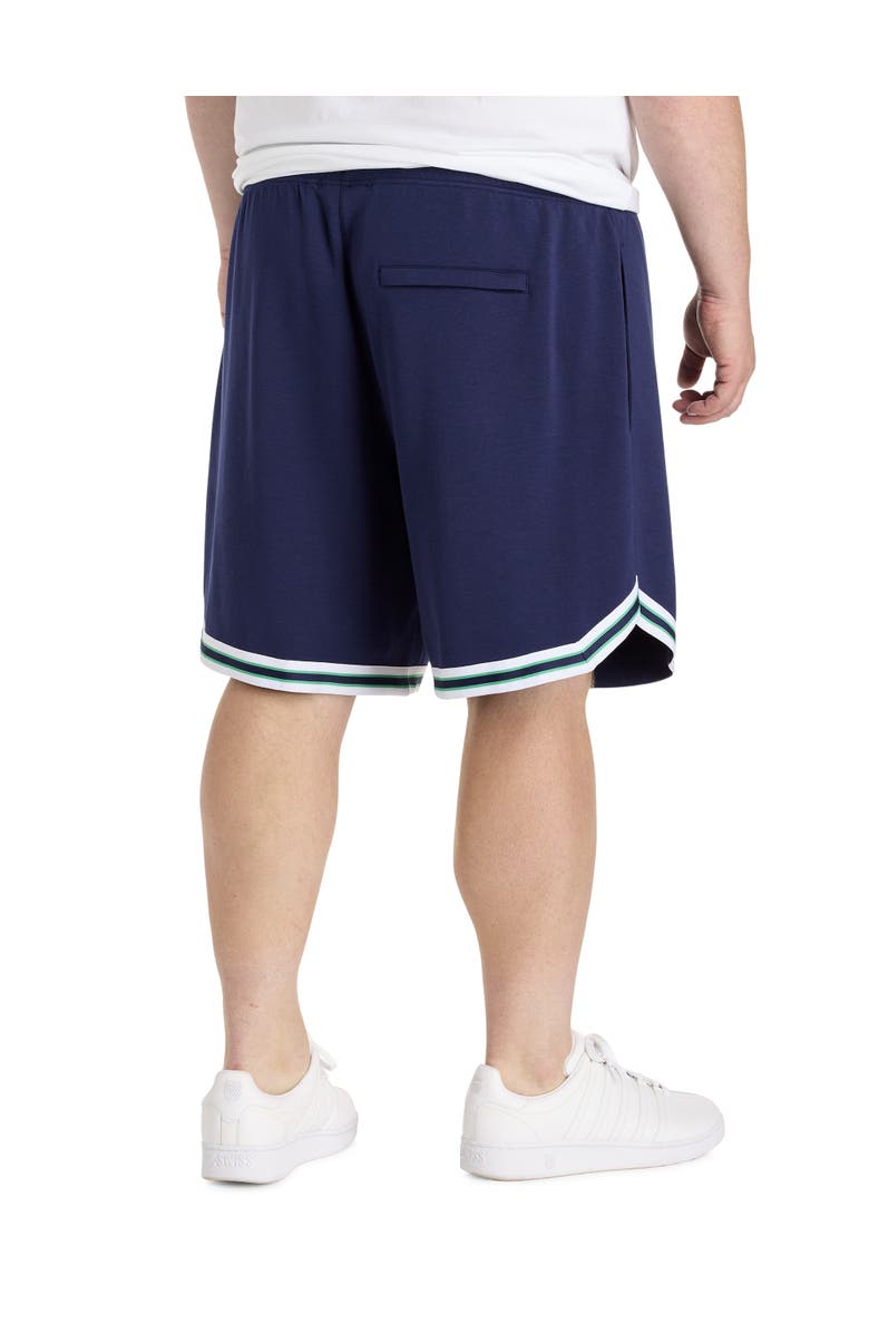 Psycho Bunny Big & Tall Basil Taped Pull-On Shorts, Alternate, color, Evening Blue