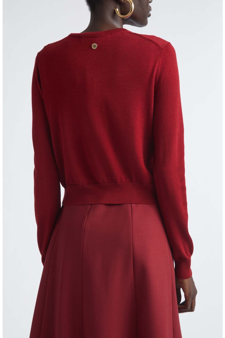 Silk & Cotton Cardigan, Alternate, color, RIOJA