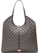 MZ Wallace Large Astor Leather Trim Quilted Nylon Tote