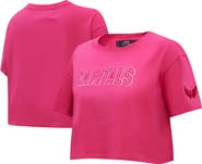 PRO STANDARD Women's Pro Standard Washington Capitals Triple Pink Cropped Boxy T-Shirt