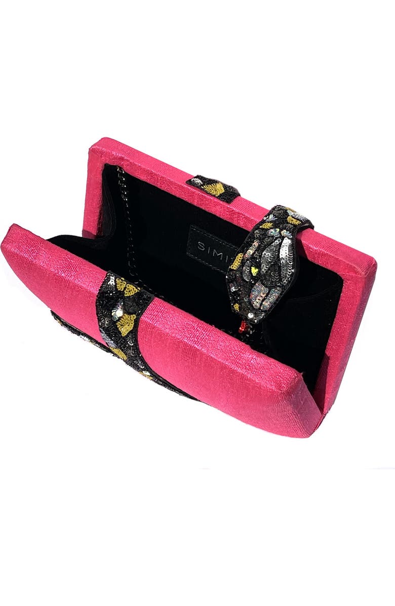 Simitri Kaa Clutch, Alternate, color, Pink