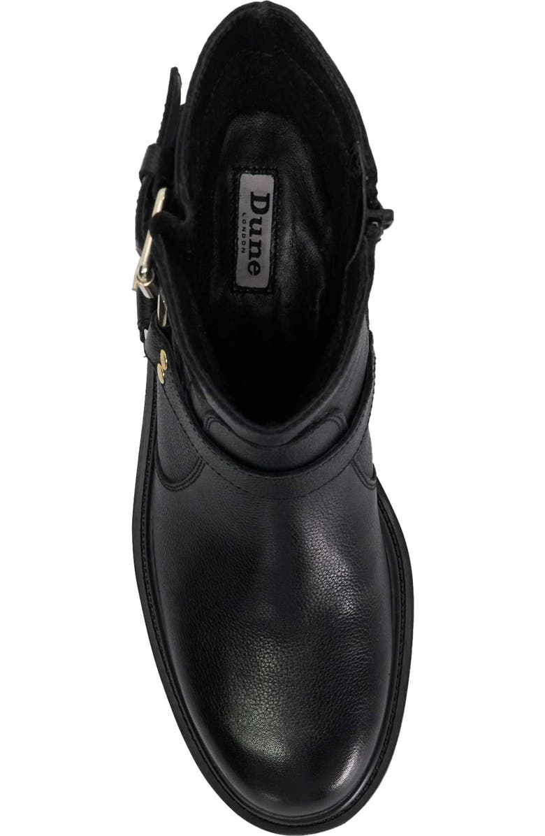 Dune London Piton Bootie, Alternate, color, Black-Leather