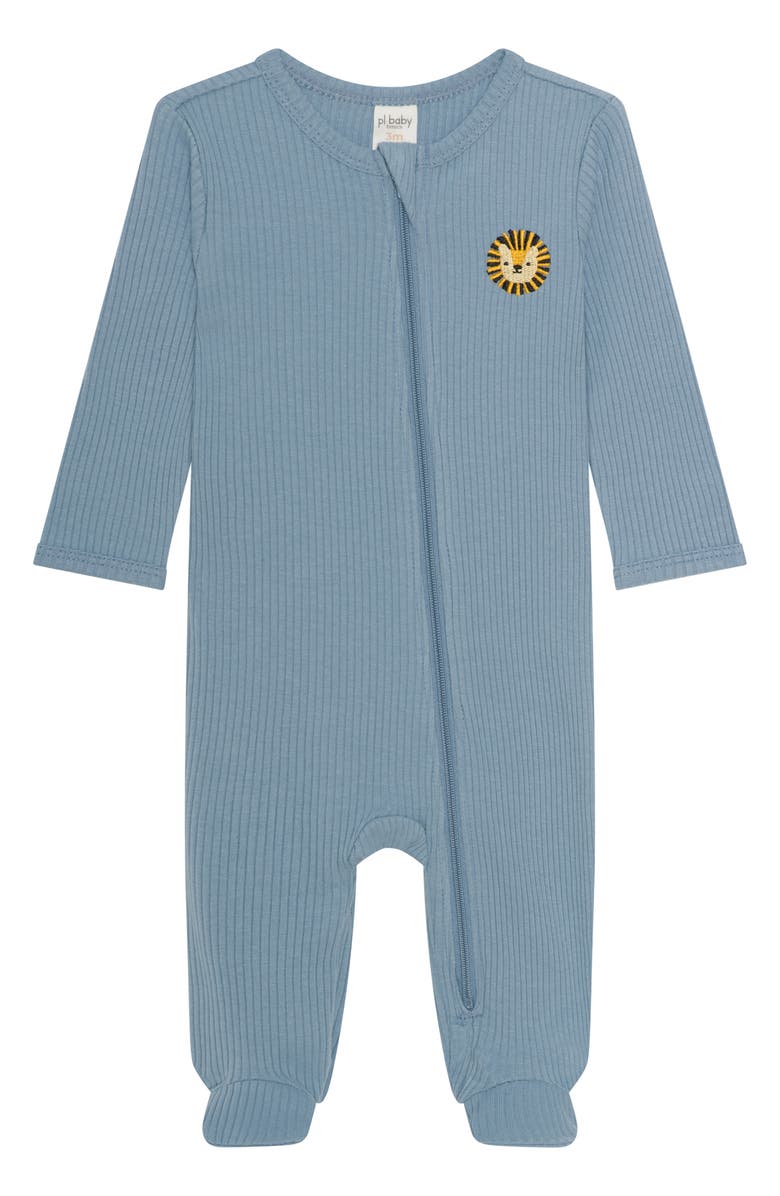 PL Baby by Petit Lem Assorted 2-Pack Safari Footies, Alternate, color, Safari