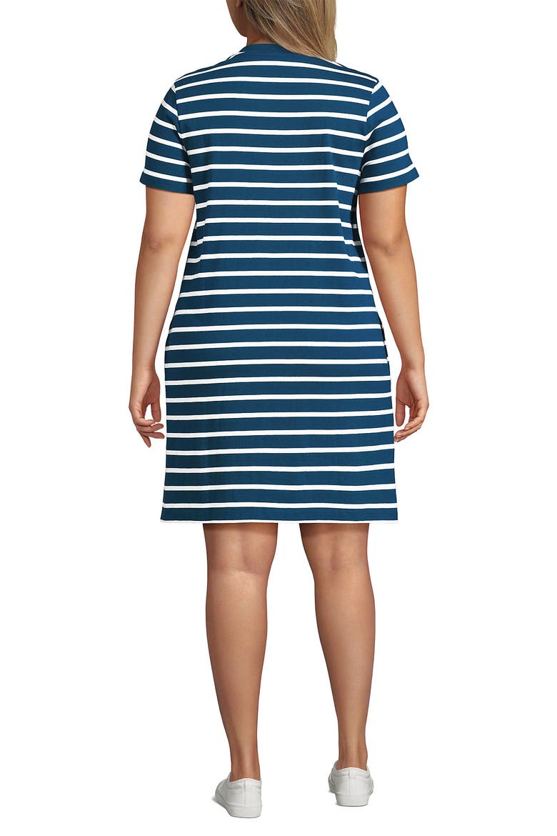 blue t shirt dress plus size Plus Size Cotton Jersey Crew Neck T Shirt Dress (Women)