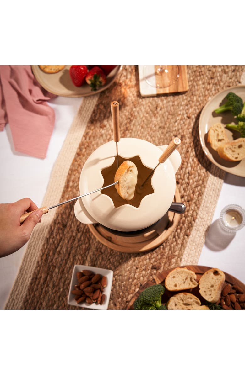 TWINE Cast Iron Fondue Set, Alternate, color, White