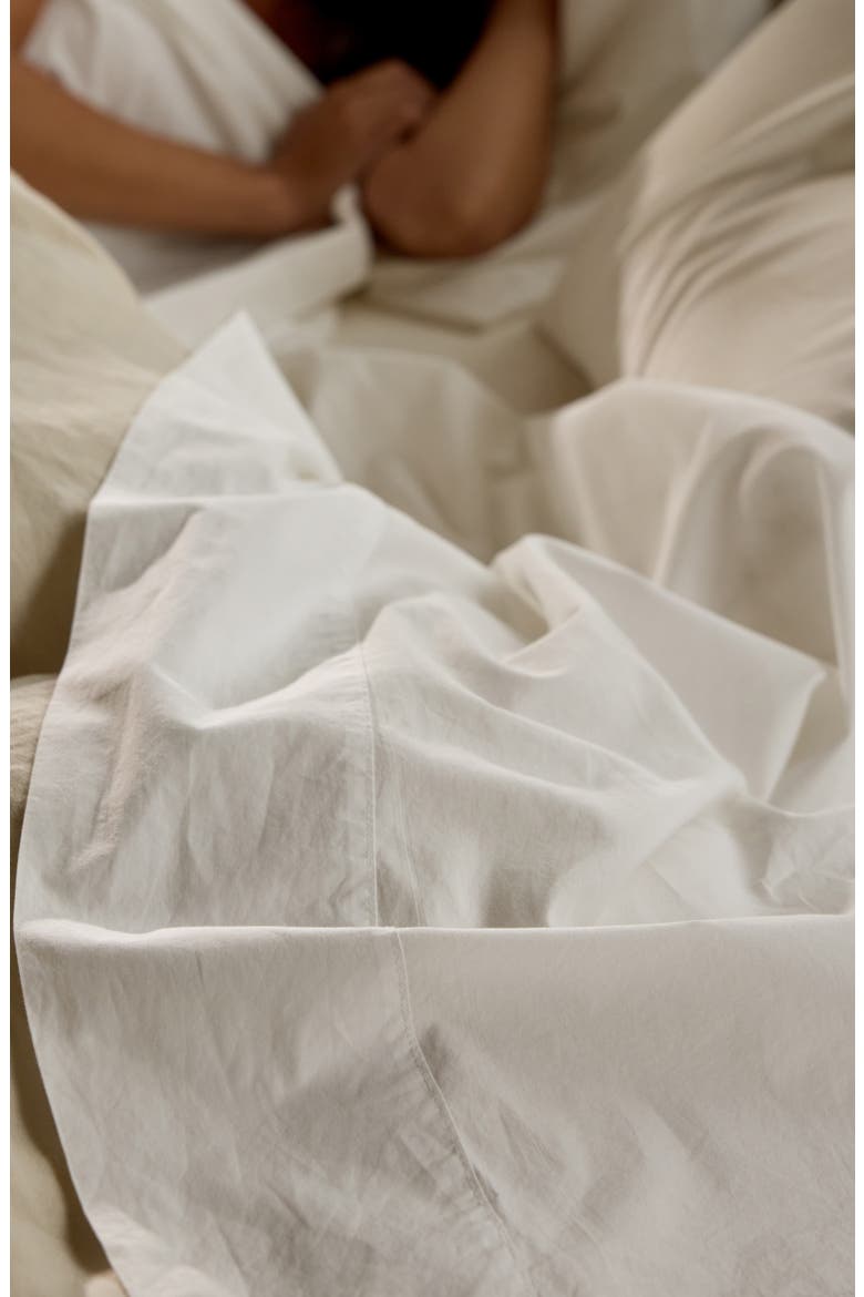 Percale Top Sheet, Alternate, color, WHITE
