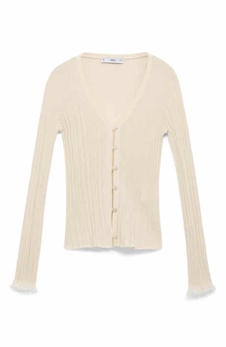 MANGO Contrast Trim Cardigan