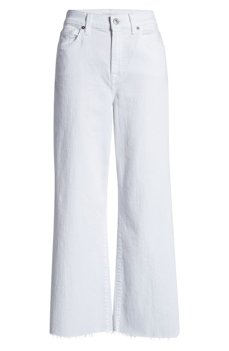7 For All Mankind <sup>®</sup> Alexa High Waist Raw Hem Crop Wide Leg Jeans, Alternate, color,