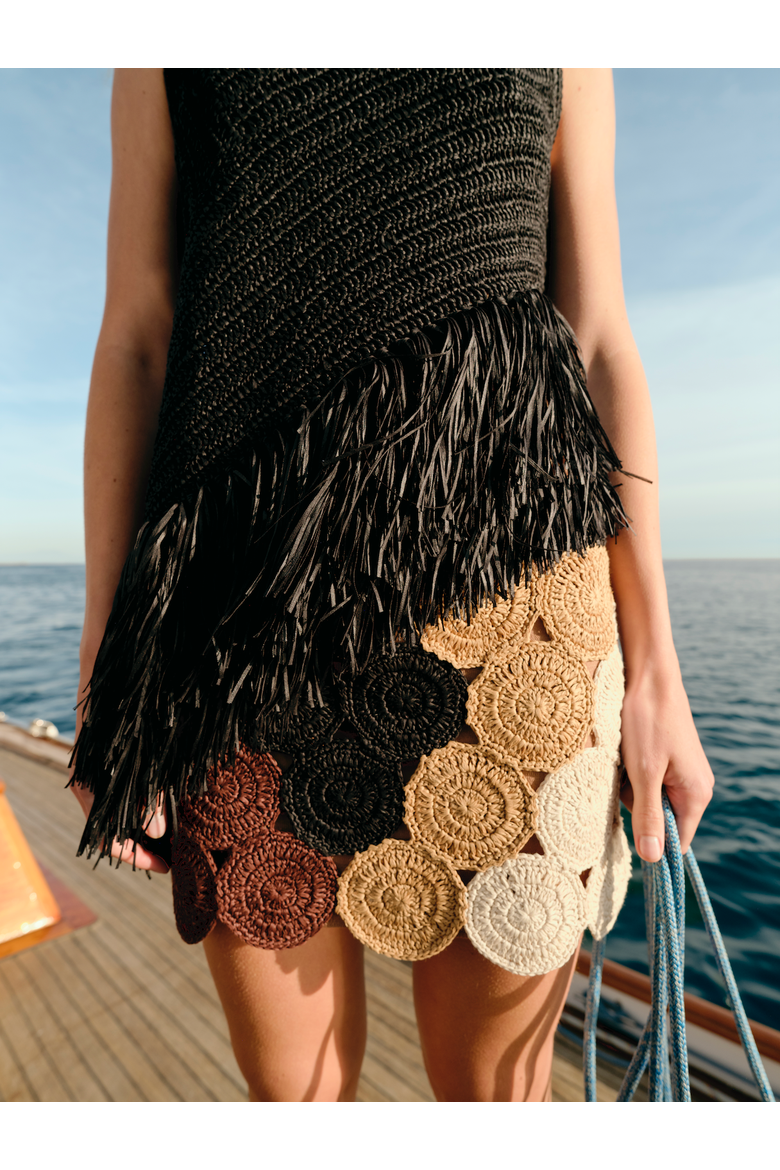 Crochet Beep Beep Mini Skirt, Alternate, color, Earth Tone Combo