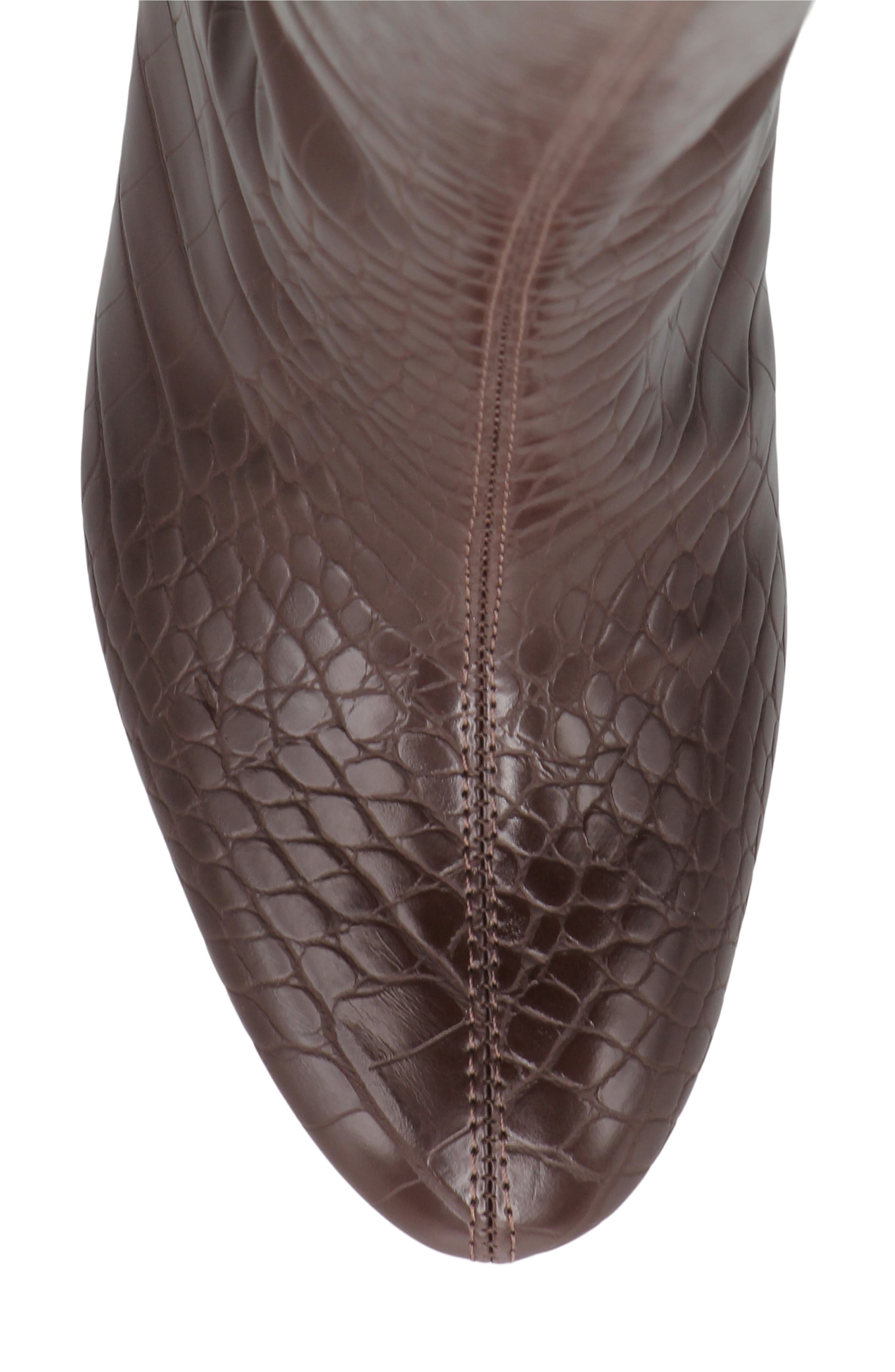 Bart Knee High Boot, Alternate, color, DARK BROWN CROC