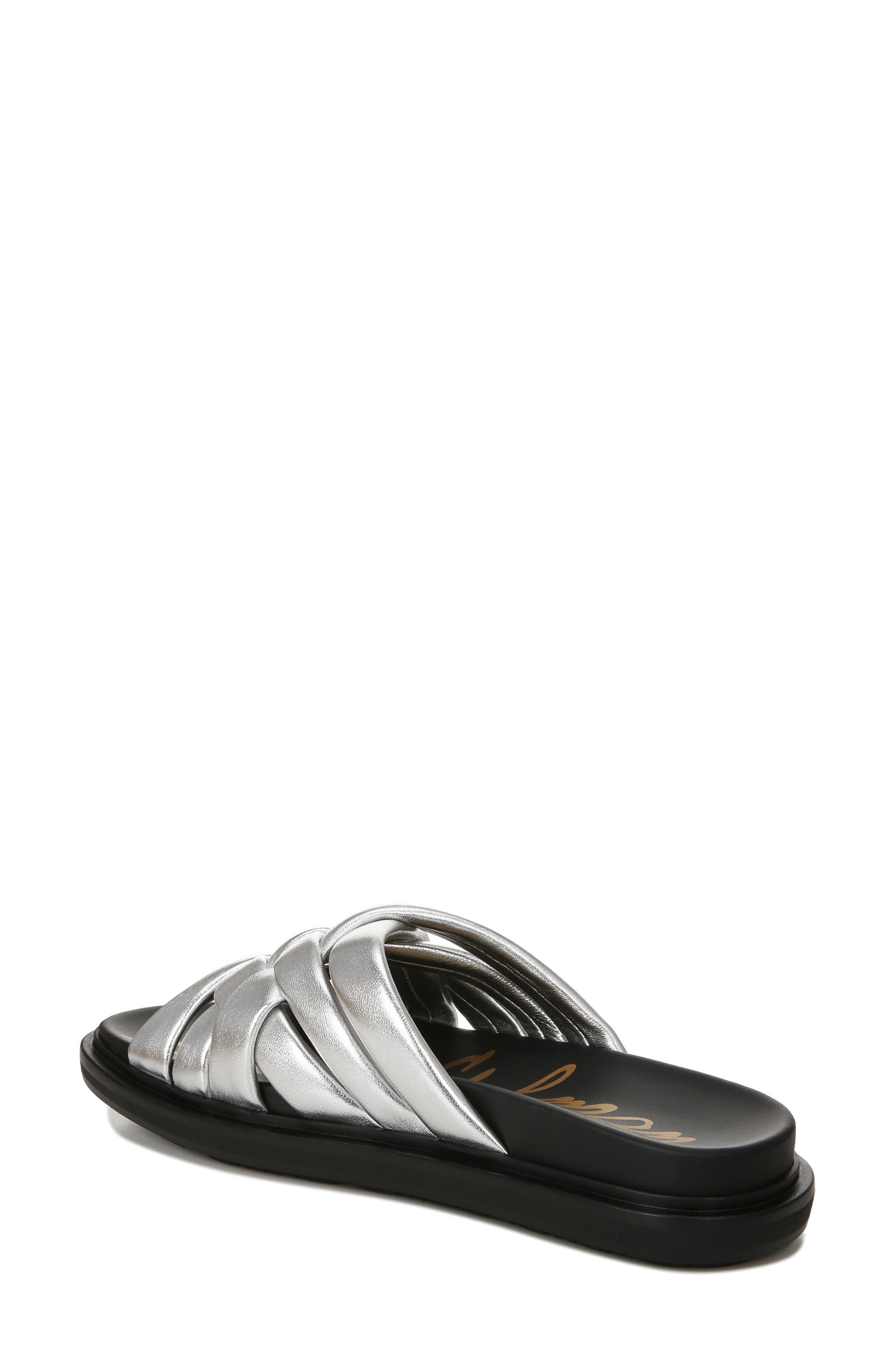 Vaugn Slide Sandal, Alternate, color, SOFT SILVER LEATHER