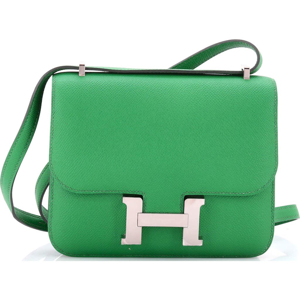 Pre-owned Hermes Hermes Constance Bag Epsom 18 In Green