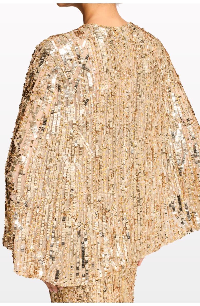 Jenny Packham Vulsa Sequin-Embellished Maxi Dress, Alternate, color, Illusion