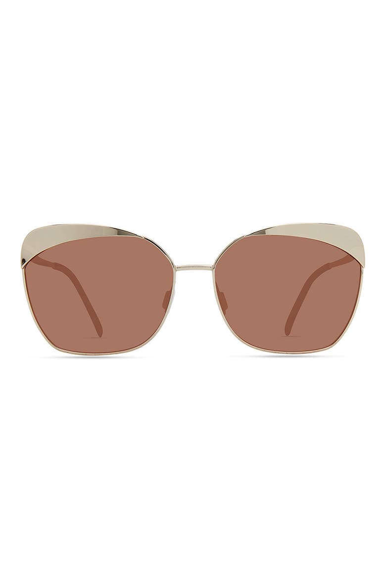 Azore 58mm Polarized Cat Eye Sunglasses, Main, color, DARK GOLD