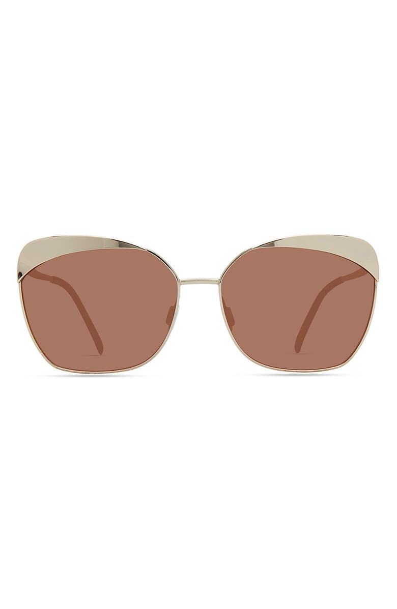 Eco Azore 58mm Polarized Cat Eye Sunglasses, Main, color, Dark Gold