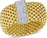 Julianna B. Cubic Zirconia Popcorn Design Flexible Ring