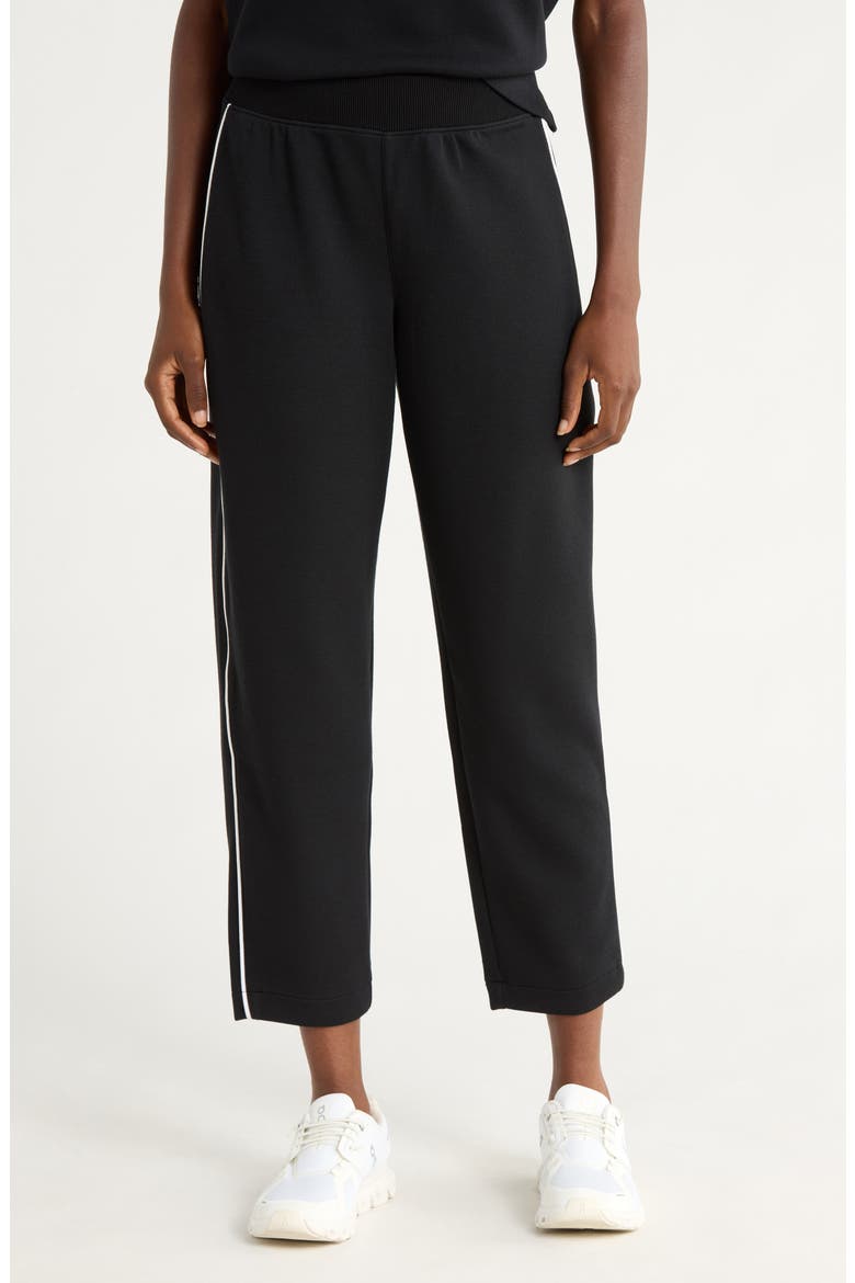 AirEssentials Piqué Carrot Leg Ankle Pants, Main, color, VERY BLACK