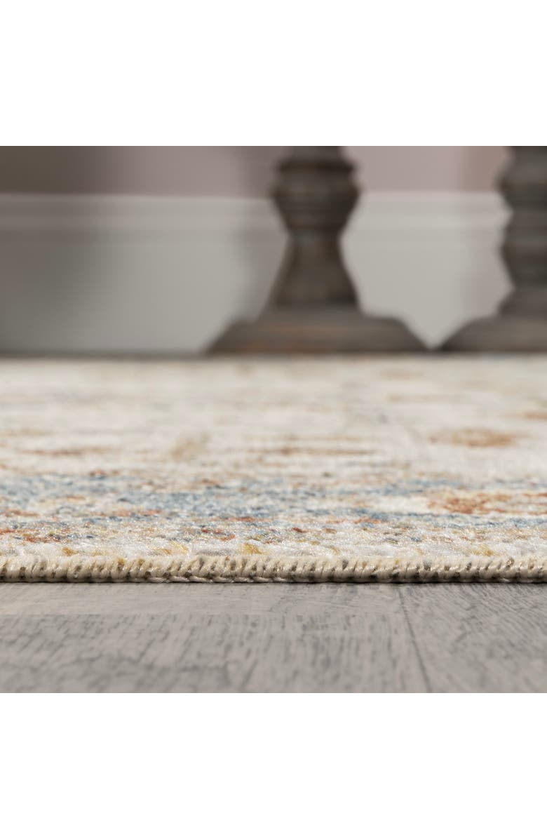 JONATHAN Y Hiero Persian Border Low-Pile Machine-Washable Area Rug, Alternate, color, Cream/Terra