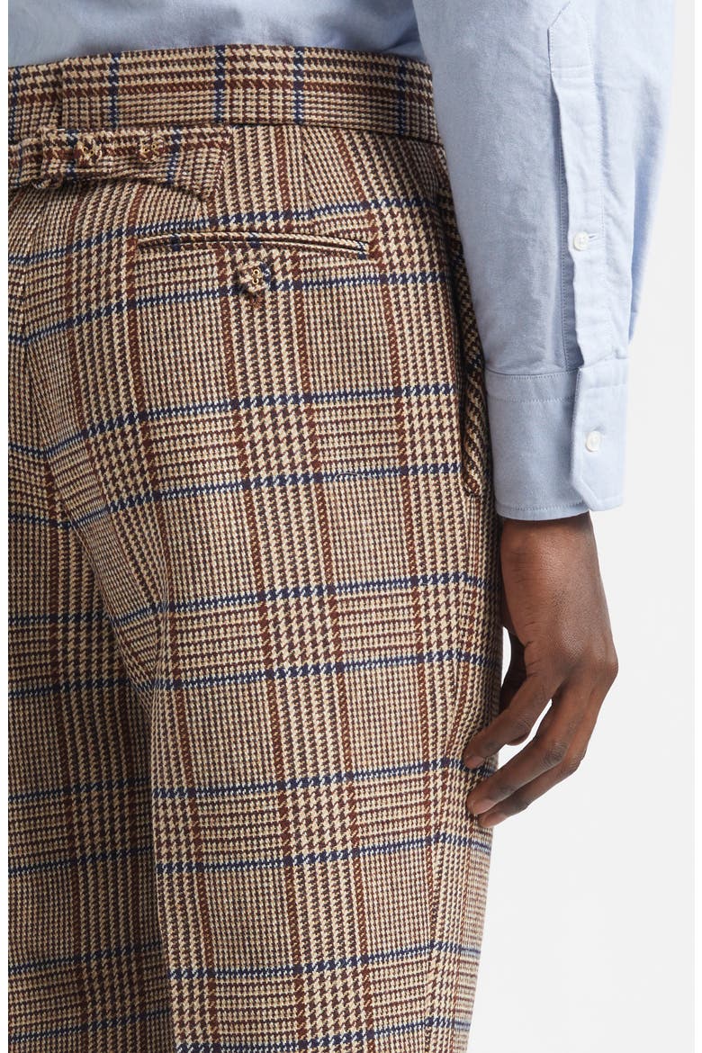 Classic Fit Hunting Tweed Backstrap Trousers, Alternate, color, DARK BROWN
