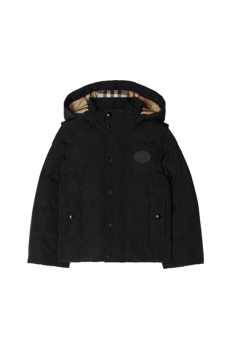 Detachable Sleeve Puffer Jacket, Main, color, Black