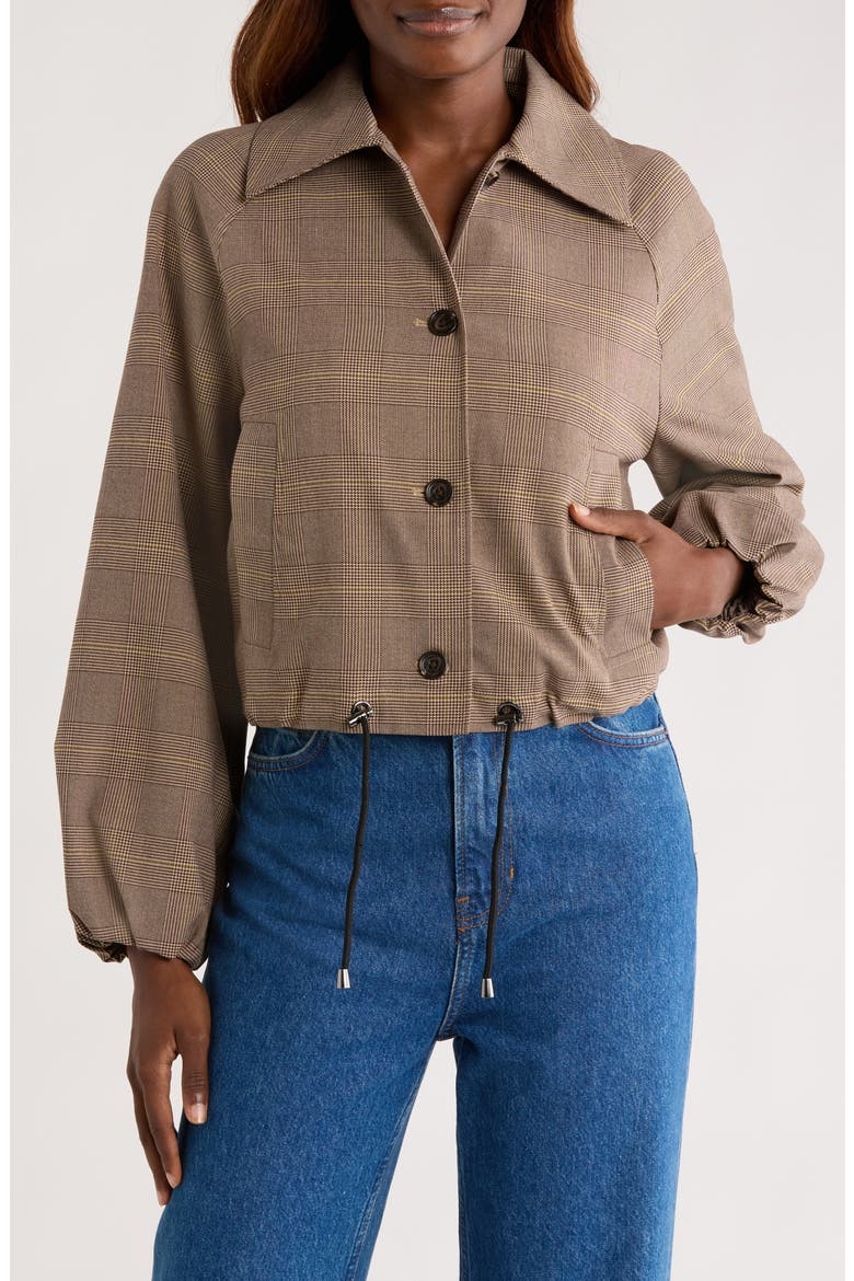 North Plaid Bomber Jacket, Alternate, color, MAPLE CHECK
