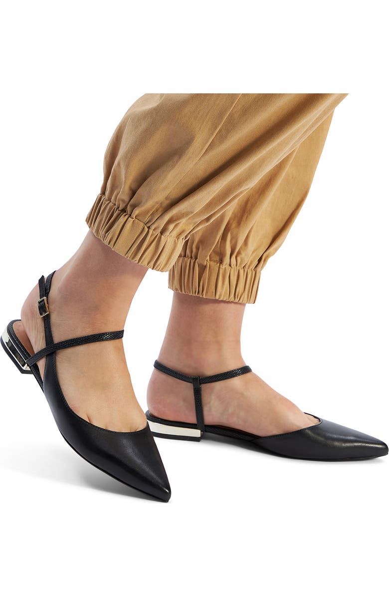 ALDO Sarine Ankle Strap Pointed Toe Flat, Alternate, color,