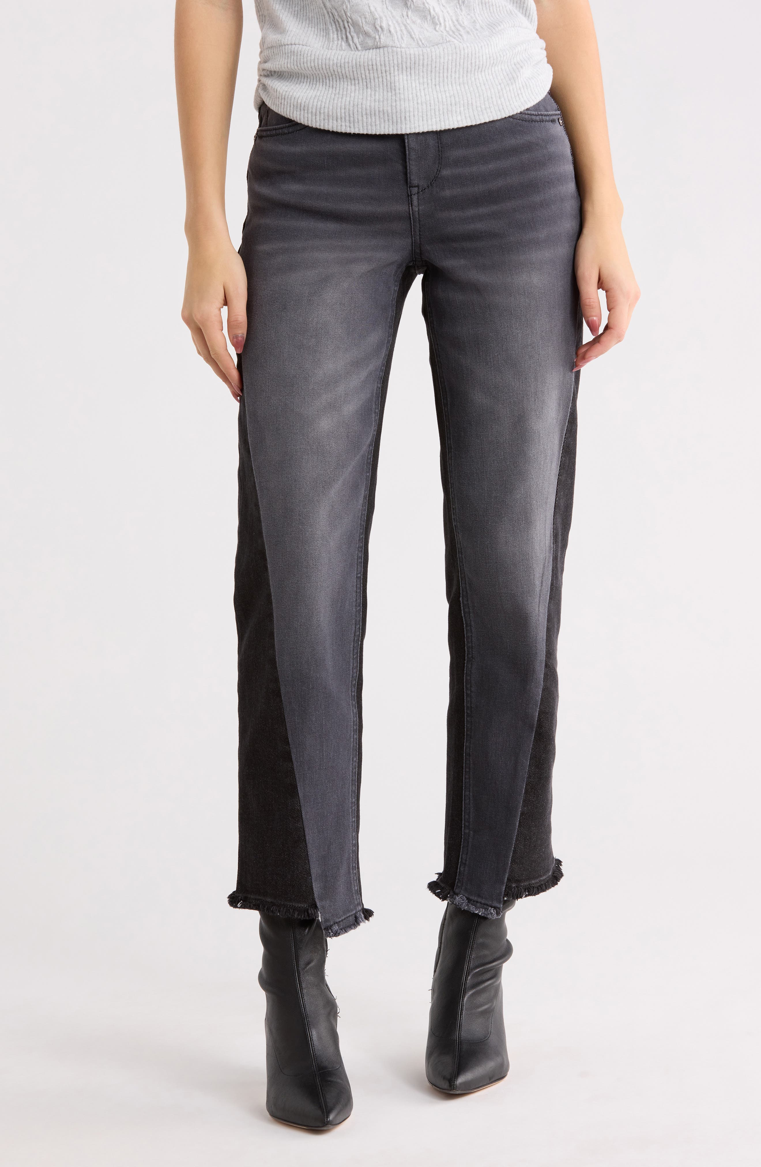 Democracy 'Ab'solution High Waist Step Hem Ankle Jeans