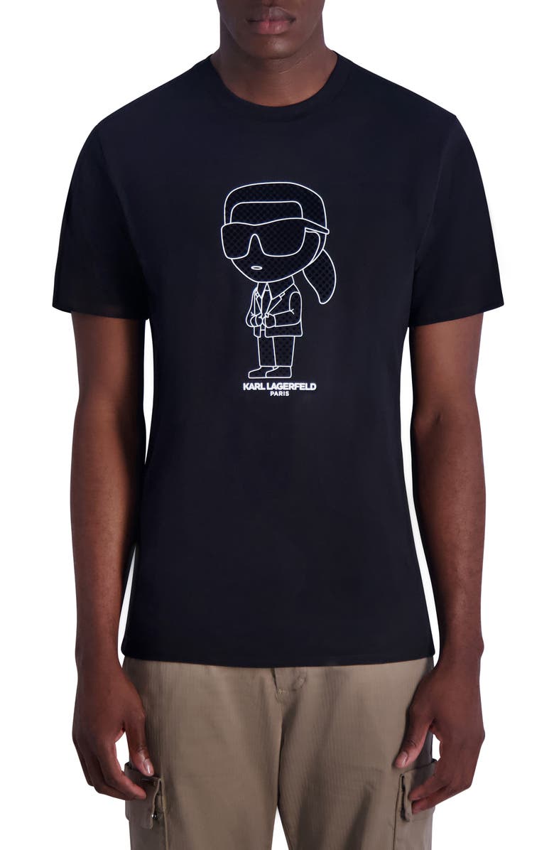 KARL LAGERFELD PARIS Karl Cotton Graphic T-Shirt, Main, color,
