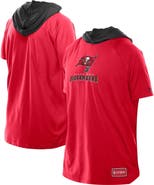 New Era Men's New Era Red Tampa Bay Buccaneers Combine Authentic Hooded Raglan Short-Sleeve T-Shirt