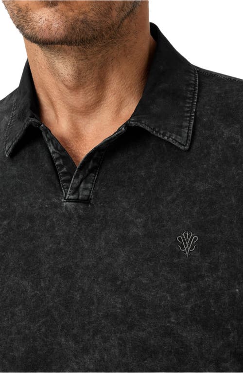 John Varvatos Carsten Johnny Collar Polo In Green