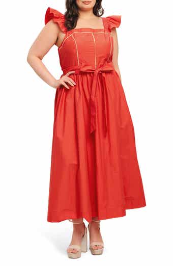 FLYING TOMATO Tie Waist Maxi Sundress
