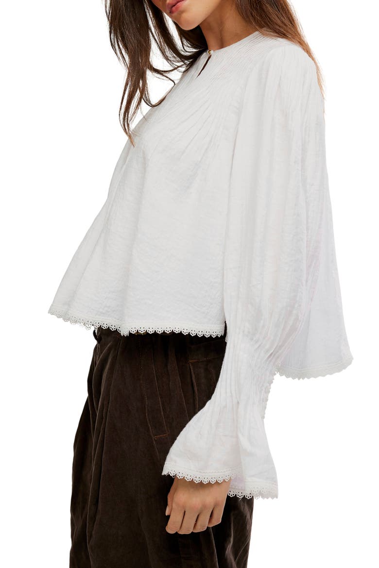 Thousand Pintucks Top, Alternate, color, CLEAN IVORY