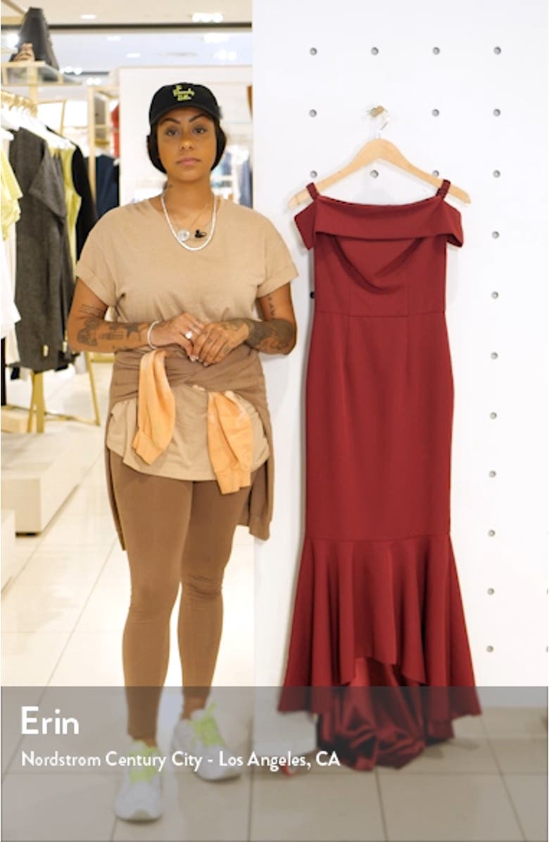 Roz Off the Shoulder Mermaid Gown, sales video thumbnail