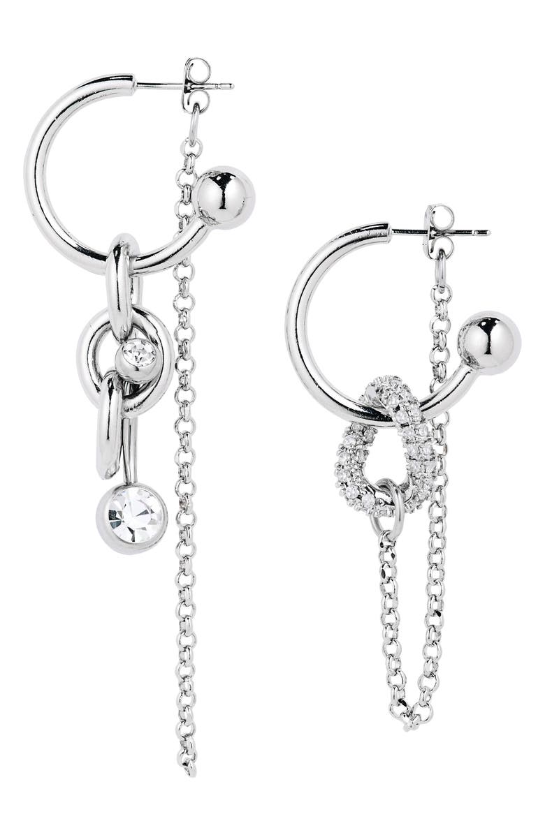 Justine Clenquet Abel Mismatched Hoop Earrings, Alternate, color,